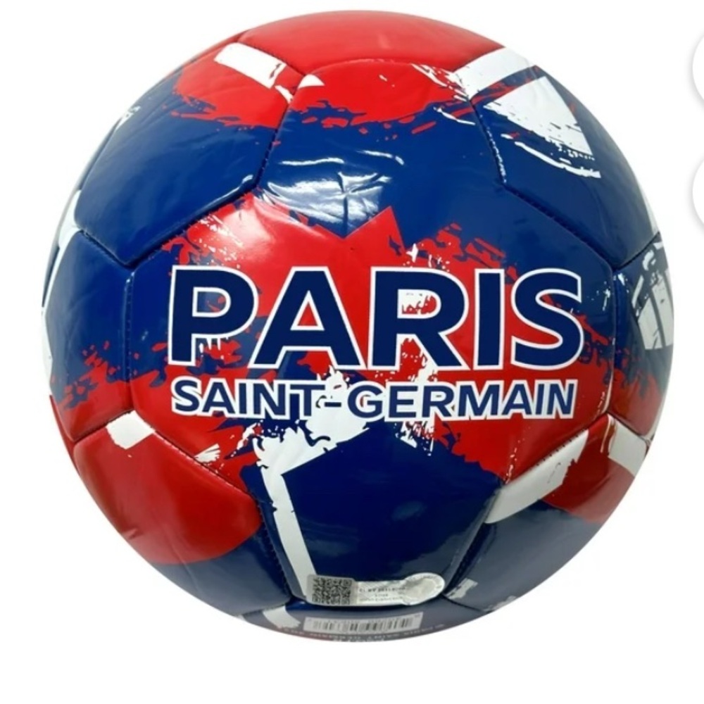 NWT París Saint -Germain Kids Soccer Ball - Red and Blue Size 3 , + 3 Years.